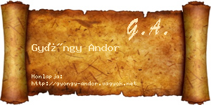 Gyöngy Andor névjegykártya
