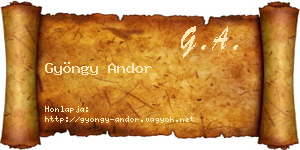 Gyöngy Andor névjegykártya